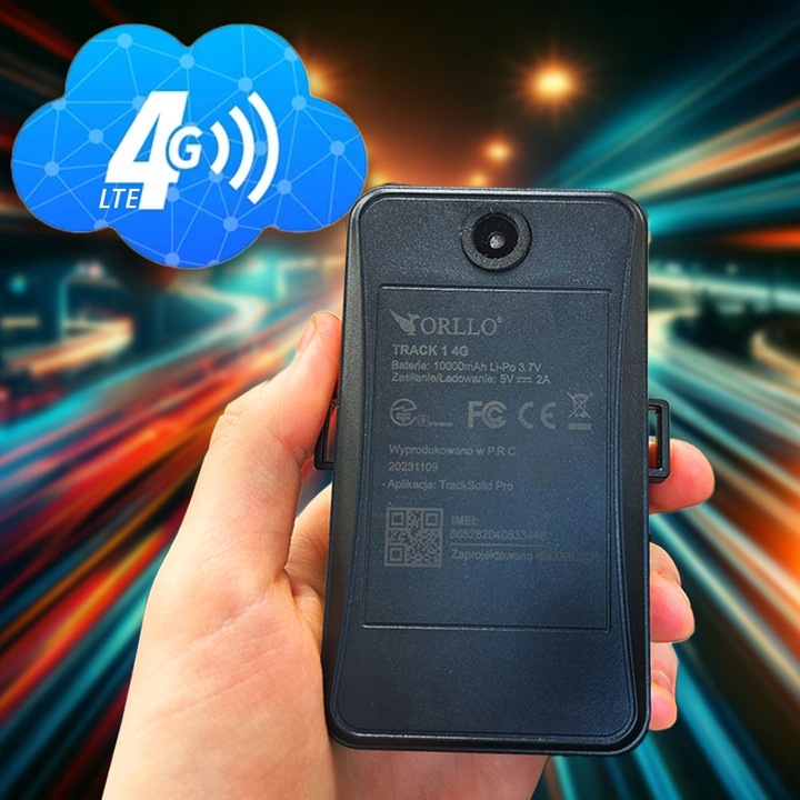 Lokalizator GPS do Samochodu Na Magnes Nadajnik SIM GSM ORLLO TRACK-1 4G