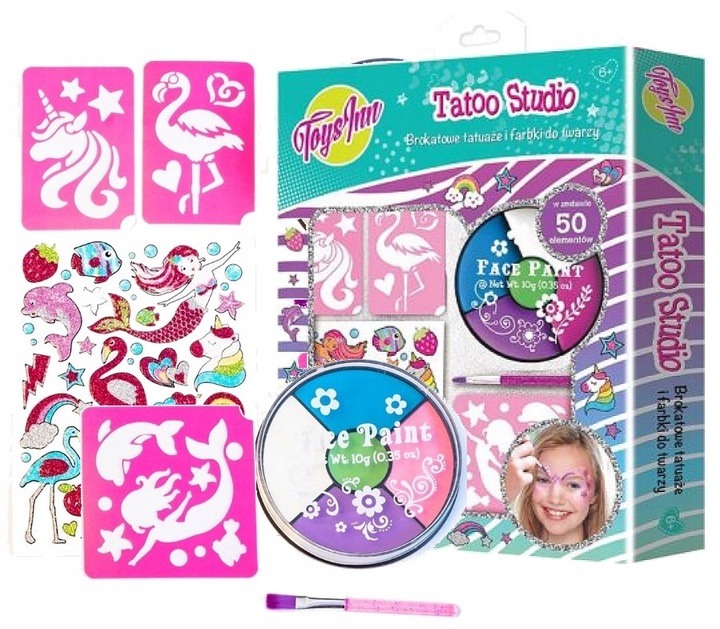 Zestaw farby do malowania twarzy i tatuaże