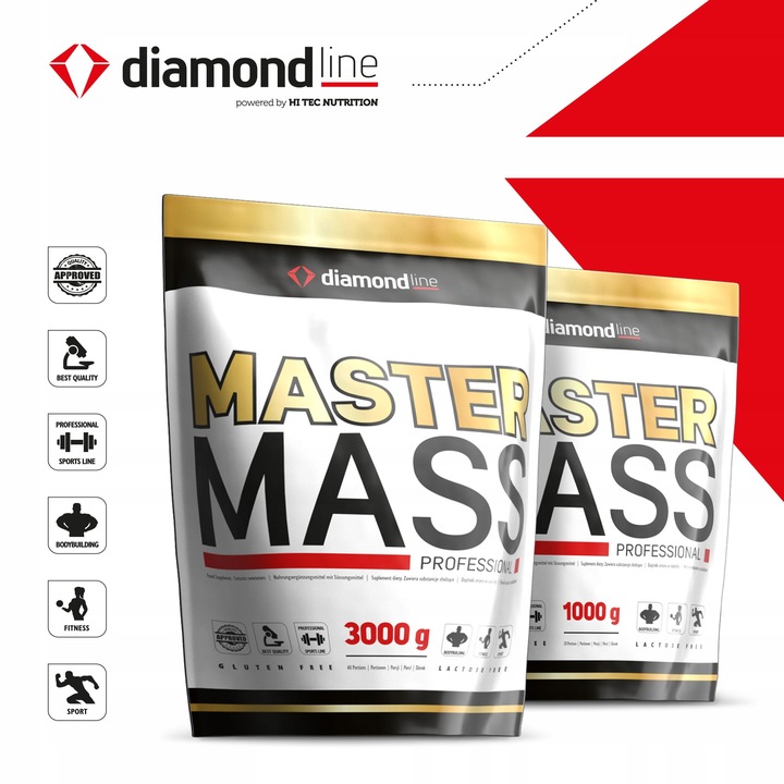 Hi TEC DIAMOND LINE MASTER MASS 1000g GAINER MASA