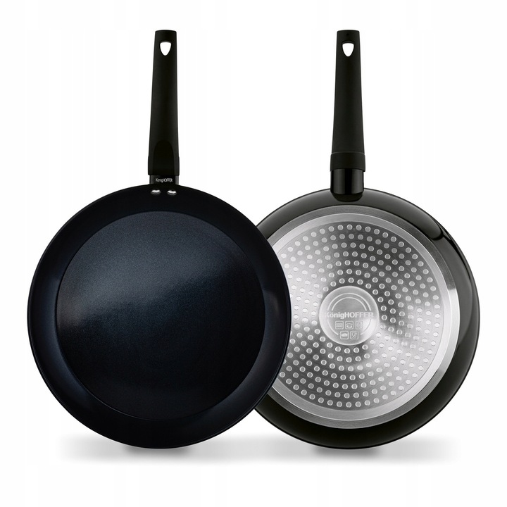 PATELNIA Indukcja CERAMICZNA DUŻA Gaz SOLIDNA Konighoffer Triste Black 28cm