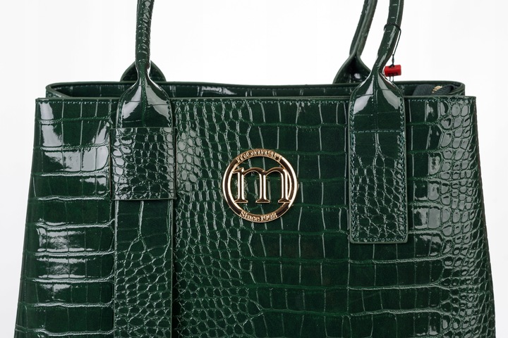 Klasyczna Zielona torba damska MIEJSKA SHOPPER Pojemna MONNARI Aktówka