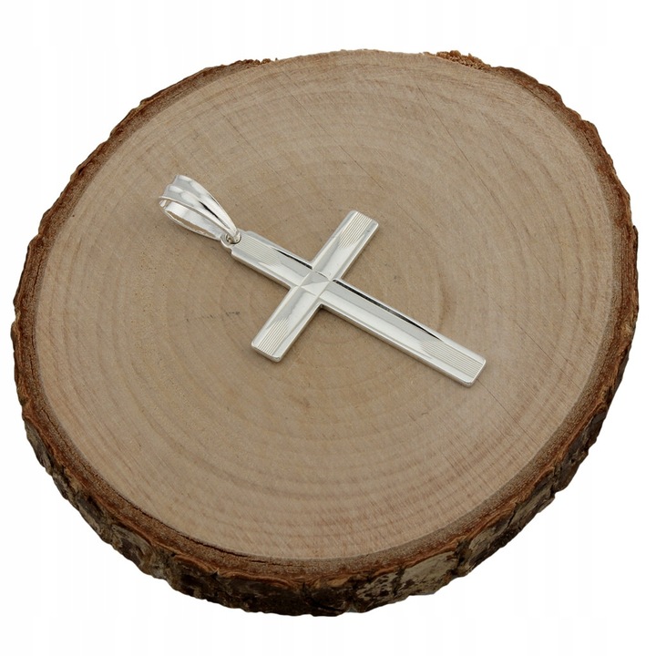 Krzyżyk srebrny bez wizerunku duży srebro pr.925