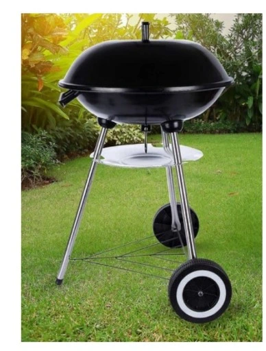 GRILL BBQ OKRĄGŁY CHROMOWANY RUSZT