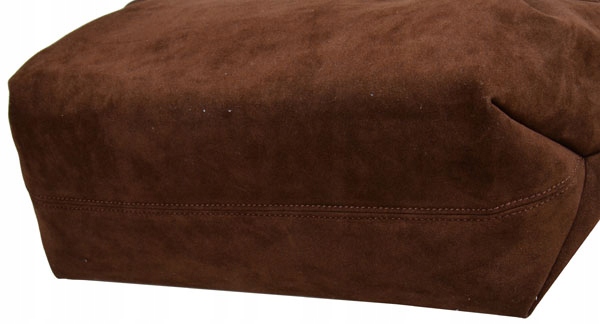 FLORA&CO torebka damska MIEJSKA na ramię ZAMSZ A4 CZEKOLADA