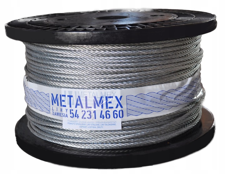 Linka stalowa w PCV 4/5mm do atlasu 265cm ze śrubą