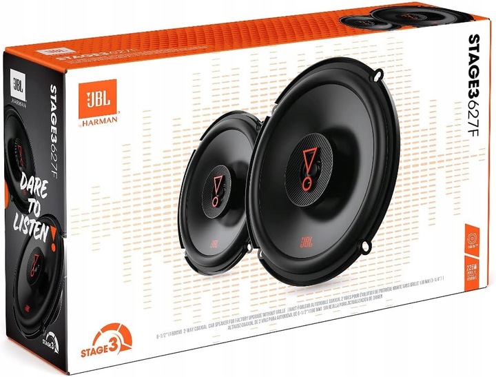 Mocne głośniki samochodowe JBL STAGE3 627F 165mm 16,5cm idealne pod radio
