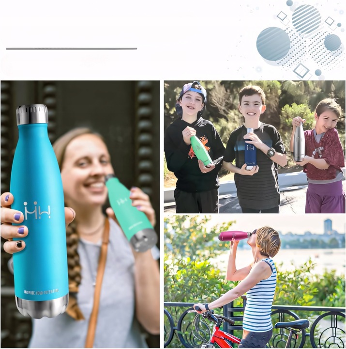 Butelka termiczna ze stali nierdzewnej 500ml wolna od BPA 12/24h izolacja