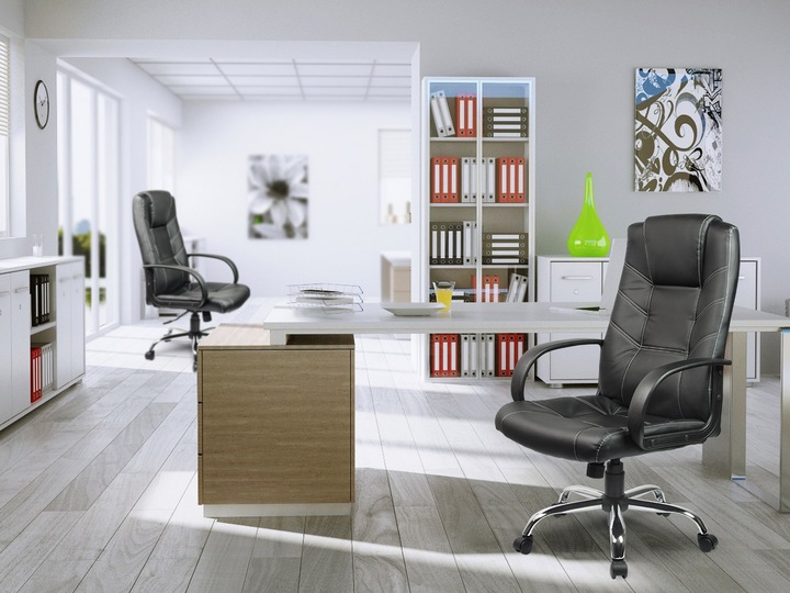 FOTEL BIUROWY OBROTOWY CHROM KRZESŁO SOFOTEL 221