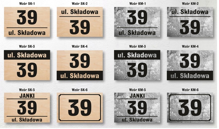 Tabliczka Tablica ADRESOWA ALUMINIOWA Numer domu DIBOND DUŻA