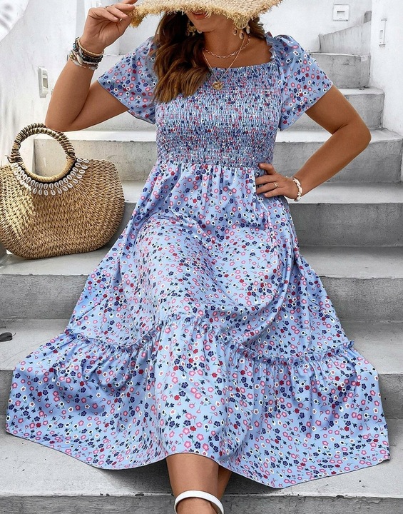 SUKIENKA MIDI Z ELASTYCZNYM DEKOLTEM SHEIN 4XL