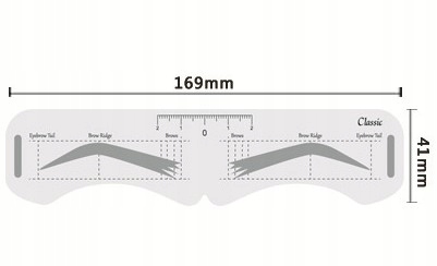 Szablony do stylizacji brwi linijka symetryczna U