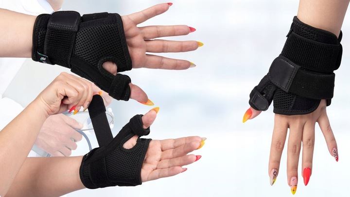 STABILIZATOR ORTEZA ZAPALENIE ŚCIĘGIEN KCIUKA NADGARSTKA DŁONI SZYNA UNIWER