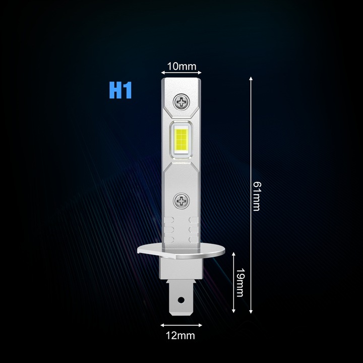 ŻARÓWKI LED H1 RETRIFY S&D ULTRA CICHE FANLESS LINE 1:1 BEZ ADAPTERÓW 6500K