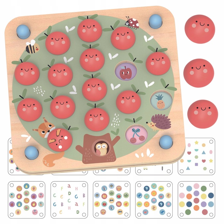JABŁUSZKA MEMORKI GRA LOGICZNA PAMIĘCIOWA MEMORY TOOKY TOY