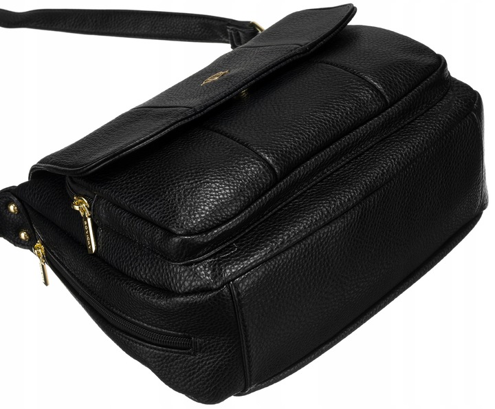 Torebka Rovicky ze skóry ekologicznej z klapką na klips magnetyczny damska