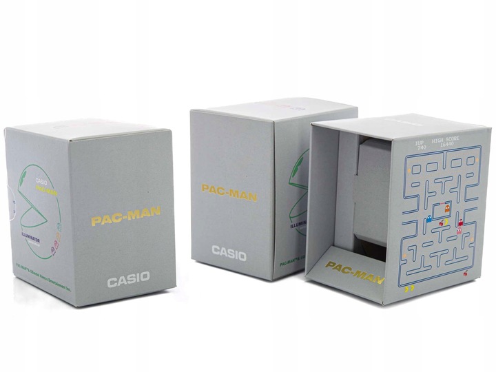 ZEGAREK CASIO A168WEPC-7AER VINTAGE COLLECTION x PAC-MAN RETRO SREBRNY