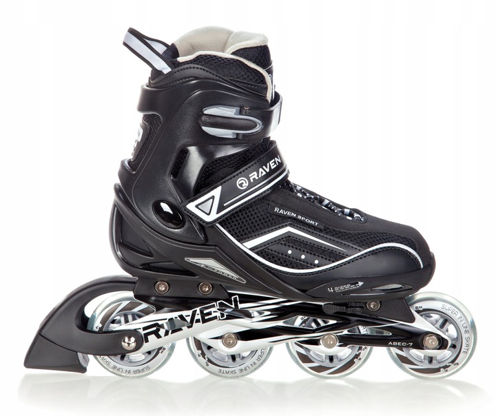 Rolki Regulowane RAVEN Total Black 43-46 Kauczuk