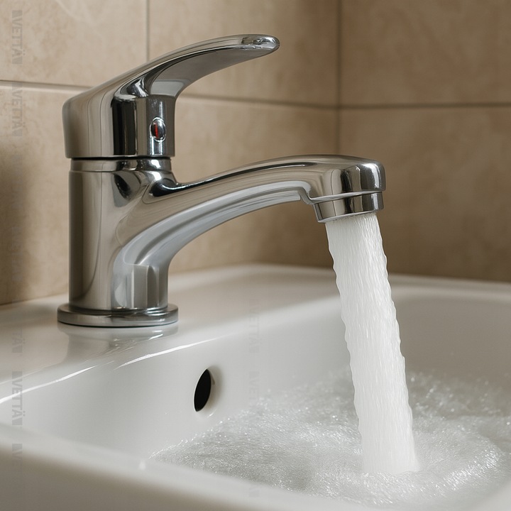 Bateria umywalkowa stojąca kran do umywalki zlewu chromowa niska VETTÄ