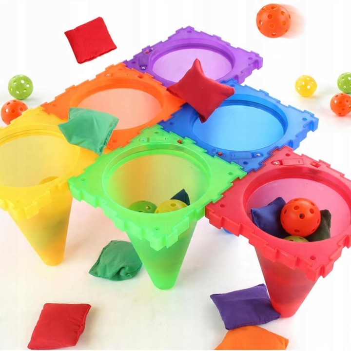 GRA ZRĘCZNOŚCIOWA RZUT DO CELU 3w1 PACHOŁKI OBRĘCZE WORECZKI 30 ELE WOOPIE