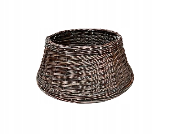 Ciemna osłona na stojak pod choinkę fi 60 cm naturalna