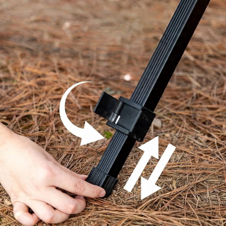 Stół kempingowy TIMBER RIDGE składany regulowany aluminiowy dla 4-6 osób