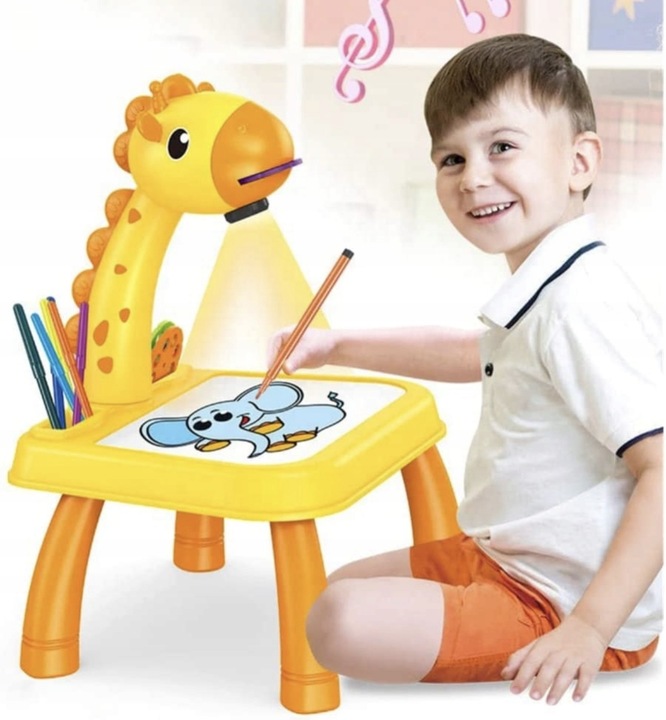 PROJEKTOR TABLICA RZUTNIK DO RYSOWANIA MAZAKI KREATYWNA ZABAWA ŻYRAFA