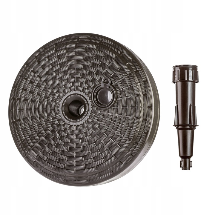PODSTAWA PARASOLA STOJAK POD PARASOL OGRODOWY OKRĄGŁY 39cm OBCIĄŻNIK BRĄZ
