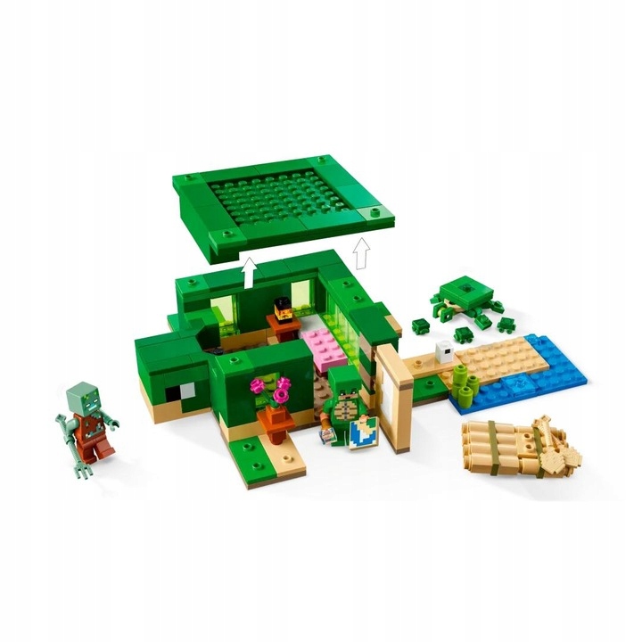 klocki LEGO Minecraft 21254 Domek na plaży żółwi 234 elementy