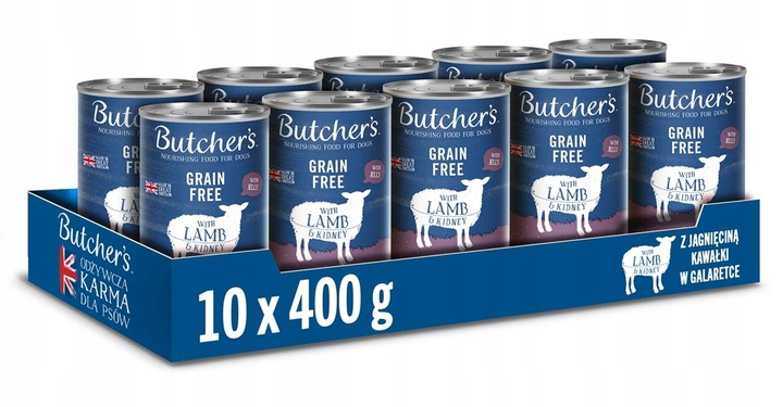 Butchers karma mokra dla psa jagnięcina 10x400g