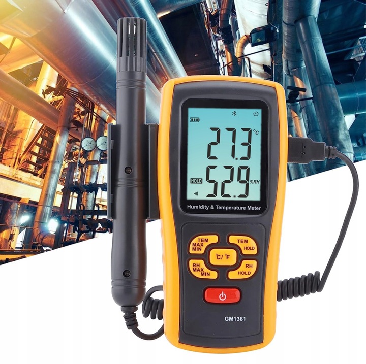 HIGROMETR MIERNIK WILGOTNOŚĆ TEMPERATURA POWIETRZA TERMOHIGROMETR BENETECH