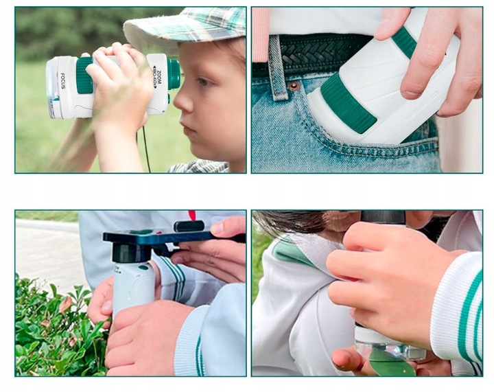 MIKROSKOP EDUKACYJNY DLA DZIECI 2W1 LABORATORIUM 60X/180X + AKCESORIA