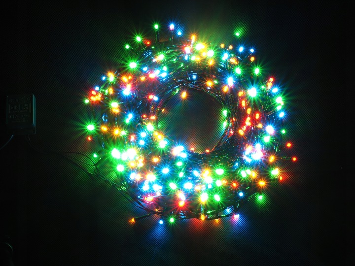 Długie Lampki 500 LED IP 44 choinka 50M MULTIKOLOR