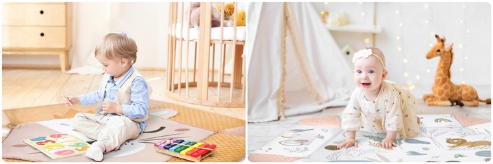 MATA EDUKACYJNA INTERAKTYWNA DWUSTRONNA SKŁADANA XXL 5w1 NUKIDO DYWAN