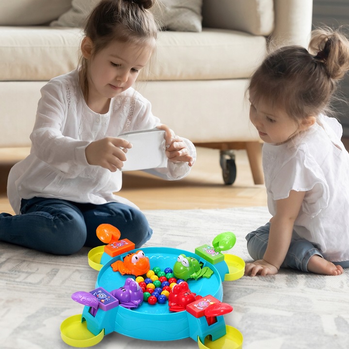 GRA ZRĘCZNOŚCIOWA GŁODNE ŻABKI KARMIENIE GŁODNYCH ŻABEK GRA DLA 2-4 OSÓB