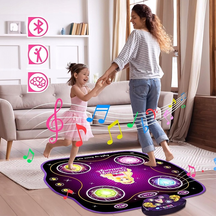MATA MUZYCZNA DO TAŃCZENIA 9 TRUDNOŚCI LED ZABAWKA BLUETOOTH DZIECI GRA