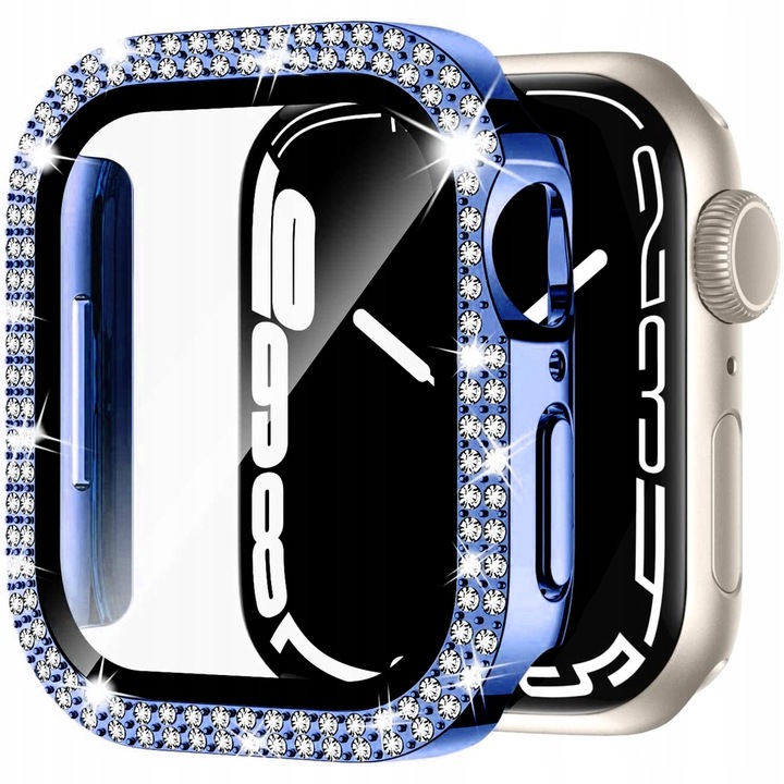 2w1 ETUI + SZKŁO DO APPLE WATCH 4/5/6/7/8/9/SE 40/41/44/45MM KOLORY