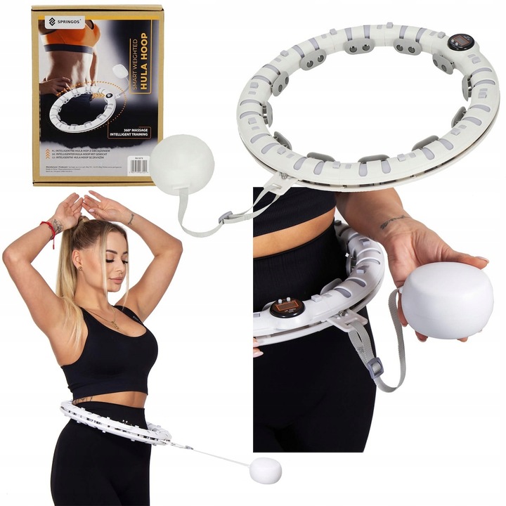 HULA HOP ODCHUDZAJACE SMART LICZNIK WYPUSTKI MODUŁOWY MASAŻER + OBCIĄŻNIK
