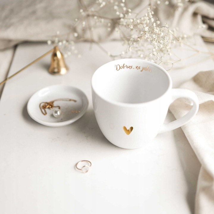 Kubek 300 ml - Dobrze, że jesteś ZŁOTY NAPIS