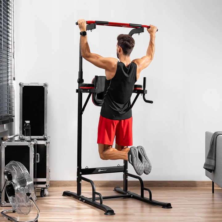 Stacjonarne poręcze treningowe regulowane drążek do ćwiczeń brzucha dipów