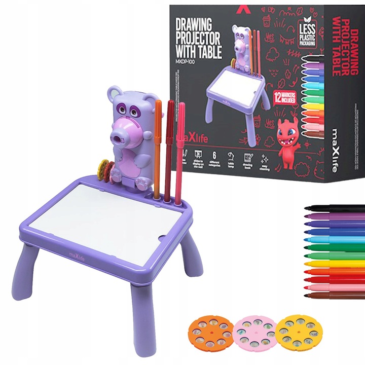 Projektor do rysowania dla dzieci rzutnik mazaki tablica do nauki rysowania