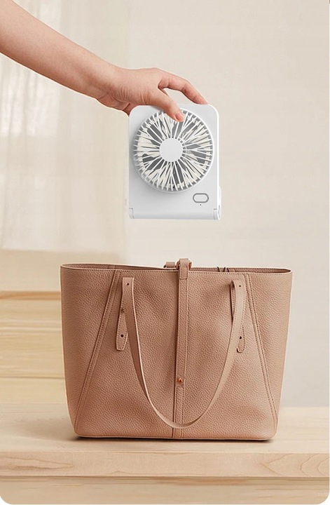 Wiatrak Wentylator Biurkowy Mini Wentylator Biurkowy USB 3 Prędkości Biały