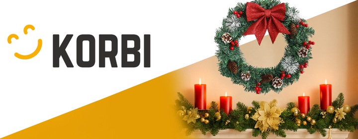 WIENIEC ŚWIĄTECZNY STROIK NA DRZWI DEKORACJA WIANEK OZDOBA ŚWIĘTA WZ2 40CM