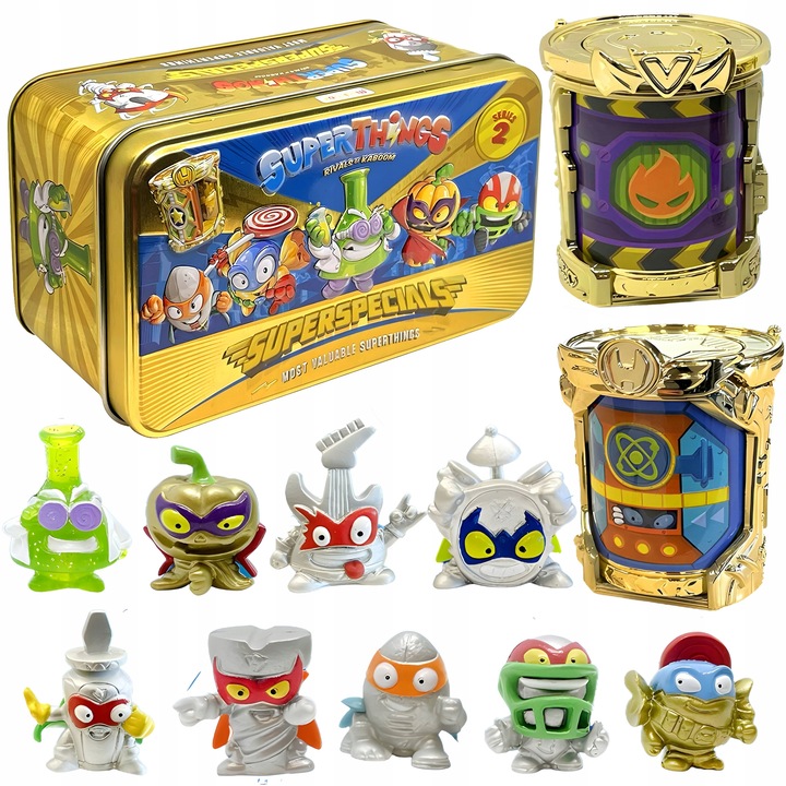 Puszka SUPERTHINGS seria 2 złota puszka 9 figurek kolekcjonerskich Zingsy