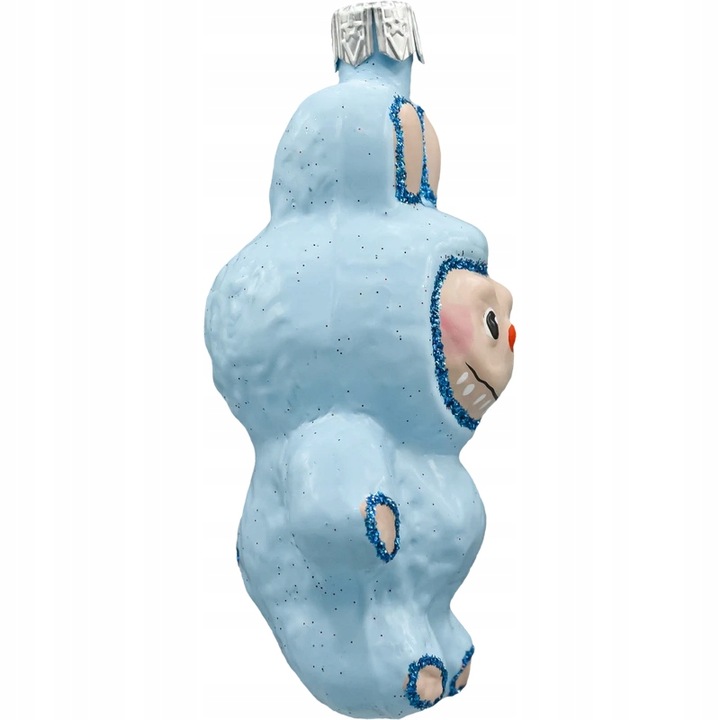 Bombka choinkowa ręcznie malowana - Labubu: błękitne