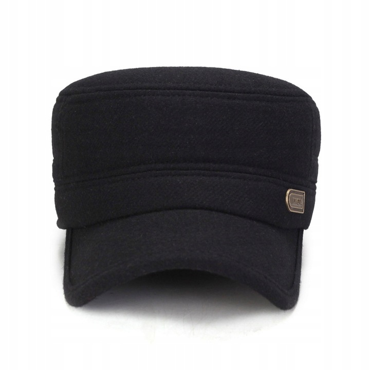 CIEPŁA CZAPKA ZIMOWA Z DASZKIEM NAUSZNIKAMI MĘSKA USZATKA OCIEPLANA PILOTKA