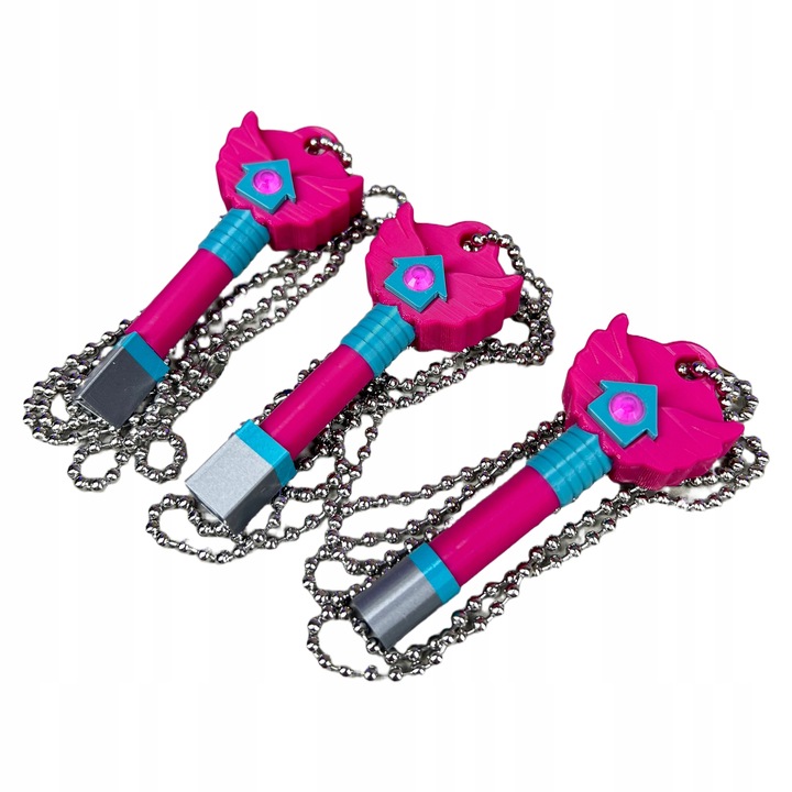 ZESTAW KLUCZY SQUID GAME 3 NASZYJNIK 80CM HIDE AND SEEK GADŻET NA PREZENT