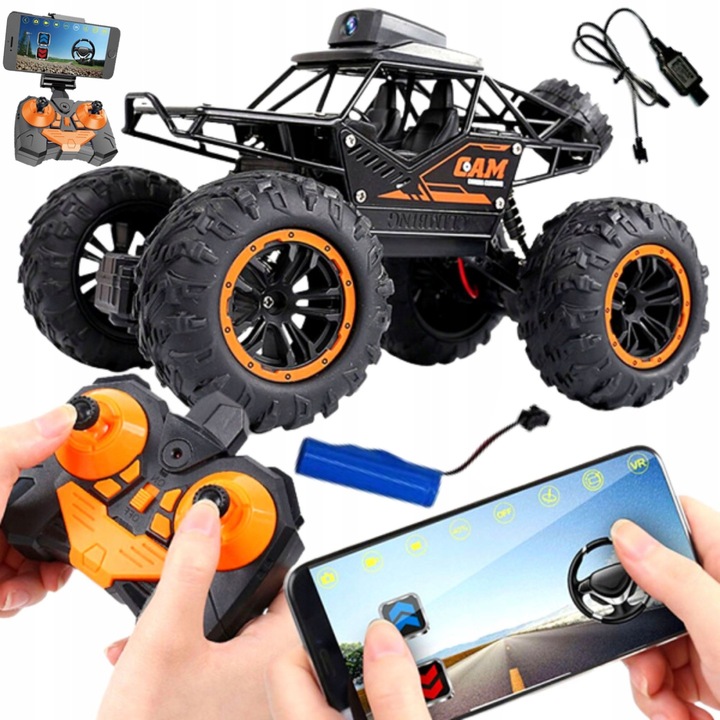 SAMOCHÓD ZDALNIE STEROWANY Z KAMERĄ WIFI AUTO RC 1:18 PREZENT DLA DZIECKA