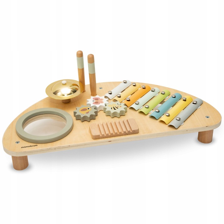 Drewniane Centrum Muzyczne dla Dzieci - Stolik Edukacyjny Eko Instrumenty
