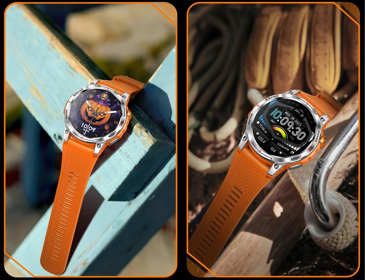 SMARTWATCH DAMSKI Z GPS MENU PL AMOLED 400mAh ROZMOWY CIŚNIENIE PULS SPORT