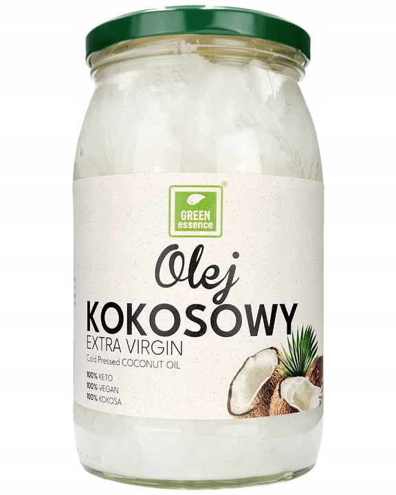 OLEJ KOKOSOWY nierafinowany extra virgin 900ml extra tłoczony na zimno